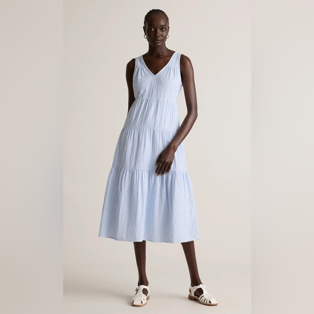 Quince 100% Organic Cotton Gauze Tiered Maxi size XS